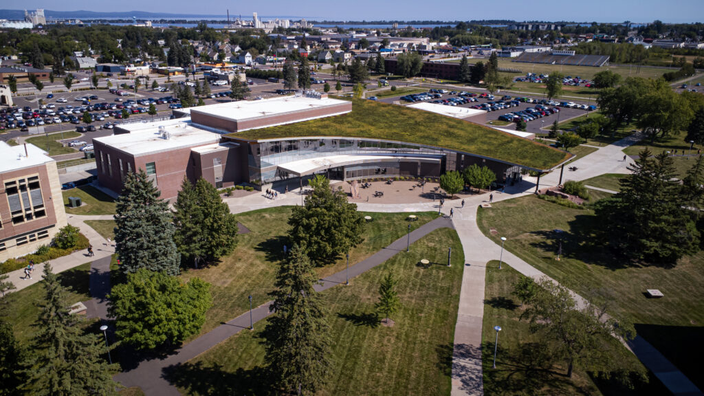 Aerial view of UW-Superior campus
