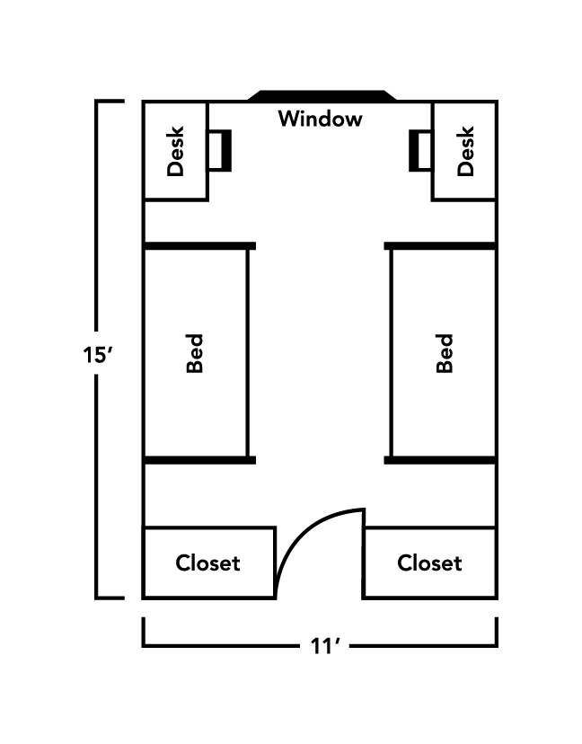Curran/McNeill-Ostrander double room floor plan